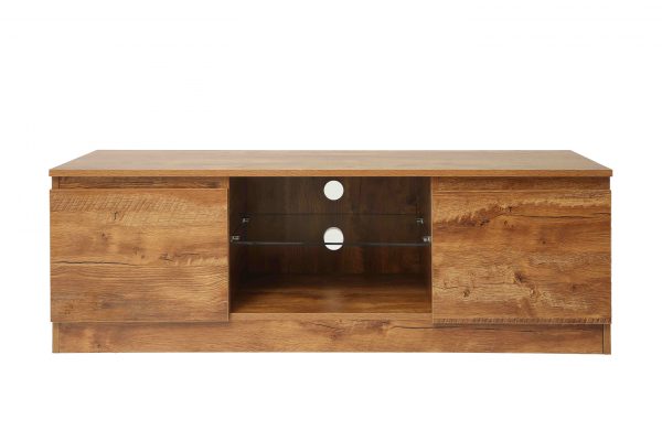 TV meubel dressoir - TV kast - 120 cm breed - bruin houtstructuur