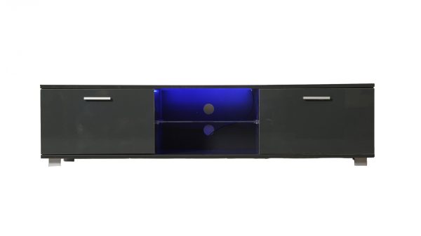 TV meubel kast - dressoir -t led verlichting - 140 cm breed - grijs