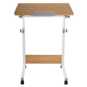 Laptoptafel verrijdbaar bureau - lessenaar -  hoogte verstelbaar 68 - 96 cm