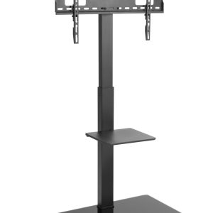 TV standaard - tv statief - tv voet - draaibaar - hoogte verstelbaar 134 cm tot 146 cm - zwart