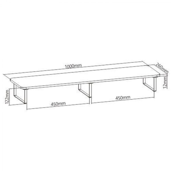 Monitor beeldscherm verhoger - 100 cm breed - Afbeelding 5