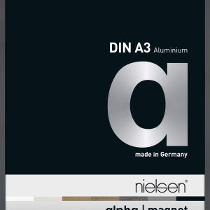 Wissellijst frontloader Nielsen Alpha Magnet aluminium A3 formaat Glossy Donkergrijs