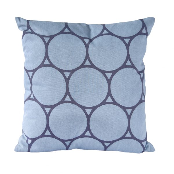 Sierkussen decoratie kussen Circle 45 x 45 cm blauw - Afbeelding 2