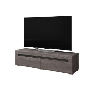 TV kast TV meubel Taylor design 140 cm donkergrijs houtstructuur