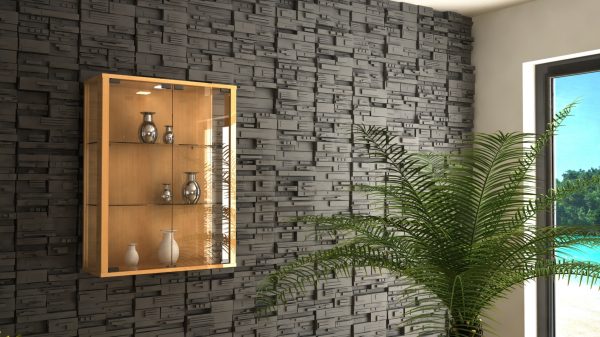Wandvitrine Vitrinekast Udina (beuken) - Afbeelding 3