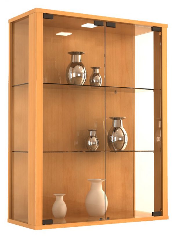Wandvitrine Vitrinekast Udina (beuken) - Afbeelding 4