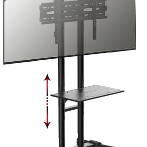 TV voet standaard monitor beeldscherm verrijdbaar hoogte instelbaar zwart