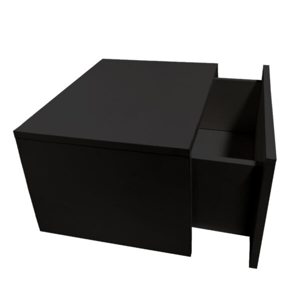 Zwevend nachtkastje - hangend halkastje - met lade - 50 cm breed - zwart - Afbeelding 3