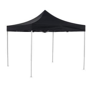 VDD Partytent Easy Up - Paviljoen - Opvouwbaar Draagbaar - Evenementen Tent - Camping - Waterdicht - Met Draagtas - Zwart - 3 x 3m