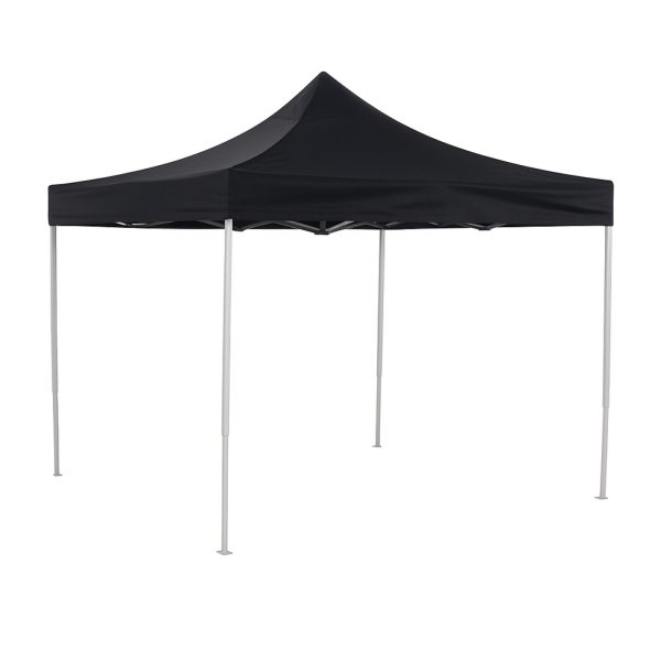 VDD Partytent Easy Up - Paviljoen - Opvouwbaar Draagbaar - Evenementen Tent - Camping - Waterdicht - Met Draagtas - Zwart - 3 x 3m