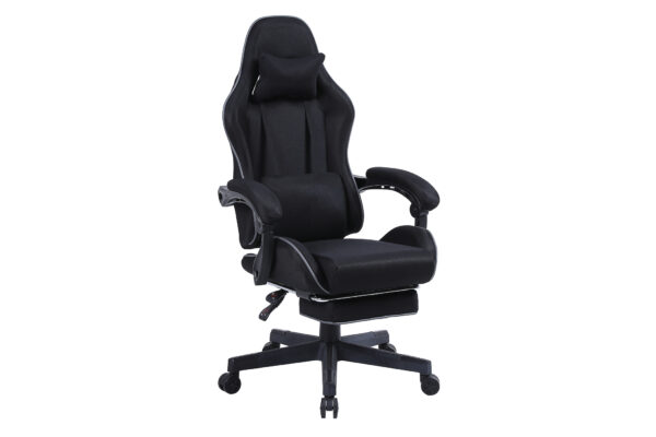 VDD - gamestoel met voetsteun - padded armsteunen - hoogte verstelbaar - zwart - Afbeelding 5
