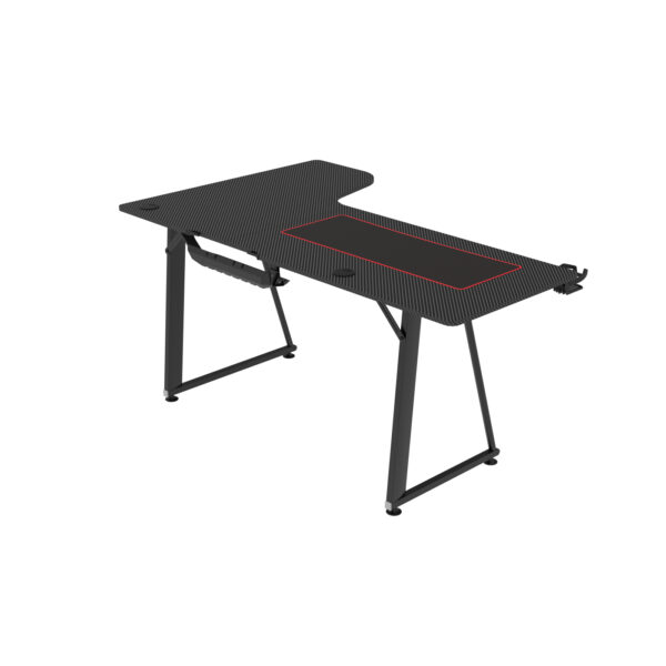 VDD Gaming – Bureau - Gaming Bureau – Game Bureau - Bureau game Hugo - Gaming desk – Computer Tafel - L vormig hoekbureau - 160 cm x 60 cm – Carbon - Afbeelding 6