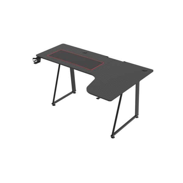 VDD Gaming – Bureau - Gaming Bureau – Game Bureau - Bureau game Hugo - Gaming desk – Computer Tafel - L vormig hoekbureau - 160 cm x 60 cm – Carbon - Afbeelding 7