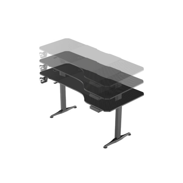 VDD Gaming - Bureau - Game Desk -  Zit Sta Bureau - Elektrisch in Hoogte Verstelbaar - Zit-sta Bureau - Game Bureau - Gaming Desk - Computer Tafel - 160 x 75 cm - Zwarte - Maximale hoogte 117 cm - Afbeelding 3