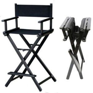 VDD – Stoel - Kruk – Klap Stoel - Make up Stoel – Visagie Stoel – Regisseursstoel – Kaptafel Stoel – Make up Kruk – Kaptafel Kruk - Makeup Stoel - Zwart
