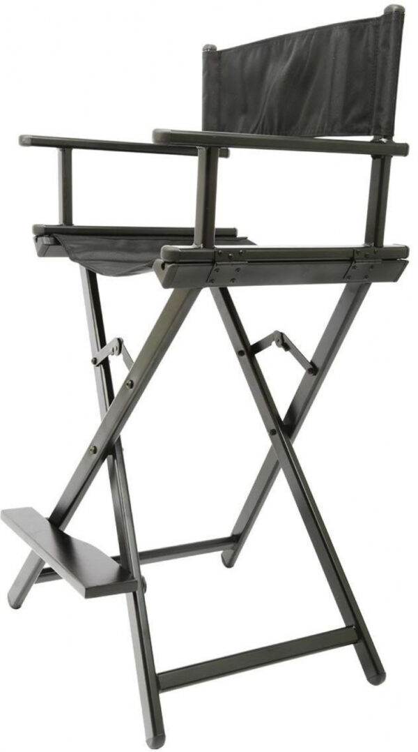 VDD – Stoel - Kruk – Klap Stoel - Make up Stoel – Visagie Stoel – Regisseursstoel – Kaptafel Stoel – Make up Kruk – Kaptafel Kruk - Makeup Stoel - Zwart - Afbeelding 2