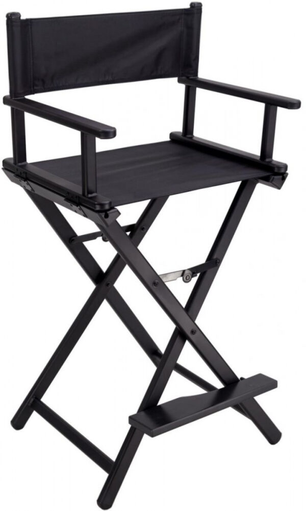 VDD – Stoel - Kruk – Klap Stoel - Make up Stoel – Visagie Stoel – Regisseursstoel – Kaptafel Stoel – Make up Kruk – Kaptafel Kruk - Makeup Stoel - Zwart - Afbeelding 3