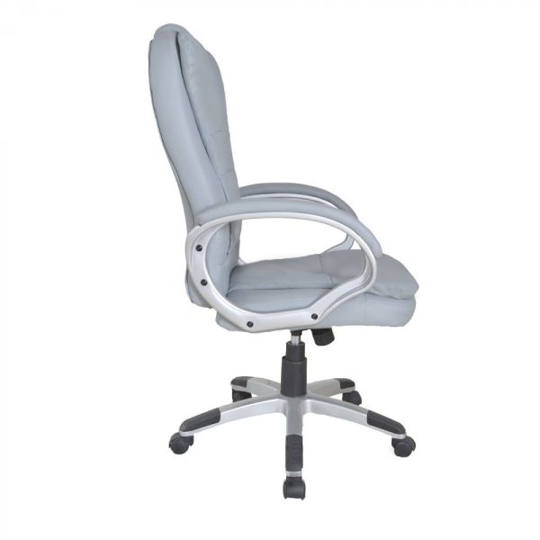 Bureaustoel - directiestoel - ergonomisch verstelbaar - extra dikke vulling - grijs - Meubel Plein