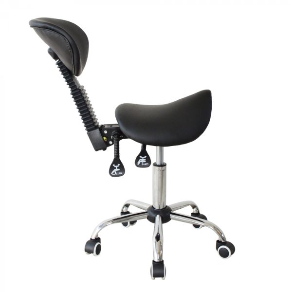 Zadelkruk rugleuning ergonomisch kantelbaar - kapperskruk - tabouret - hoogte verstelbaar - Meubel Plein