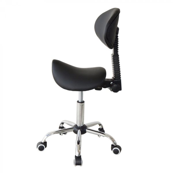 Zadelkruk rugleuning ergonomisch kantelbaar - kapperskruk - tabouret - hoogte verstelbaar - Meubel Plein