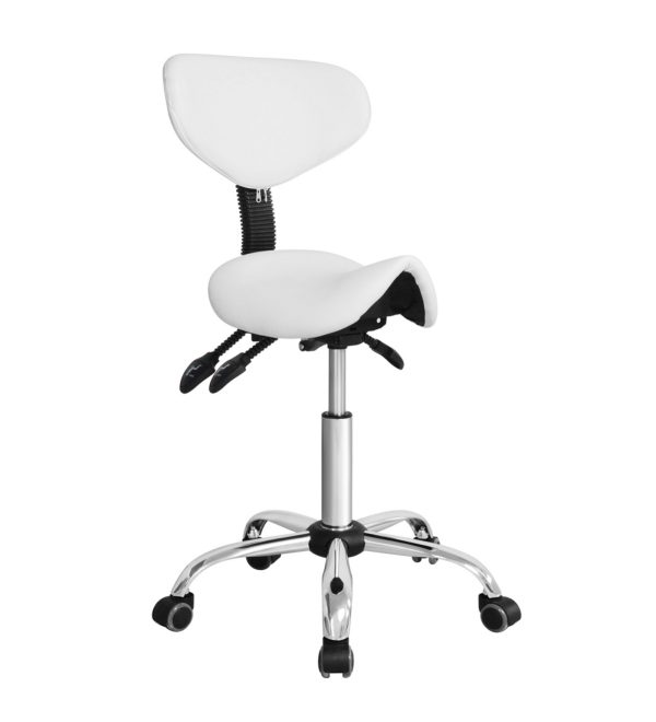 VDD Zadelkruk Ergonomisch - Kapperskruk - Tabouret - Hoogte Verstelbaar - Rugleuning Kantelbaar en Verstelbaar - Meubel Plein