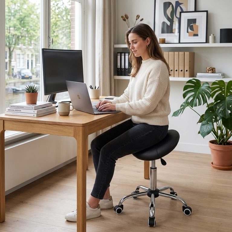 Zadelkruk ergonomisch - werkkruk - kapperskruk - tabouret - hoogte instelbaar - alternatieve afbeelding