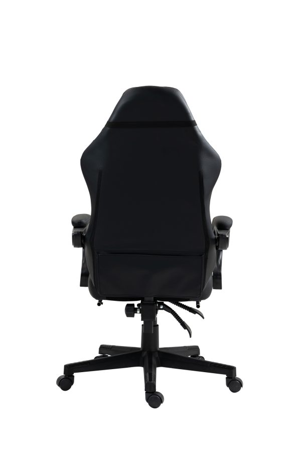 VDD - Zwarte-groene gamestoel - voetensteun - ergonomisch - hoogte verstelbaar - Meubel Plein