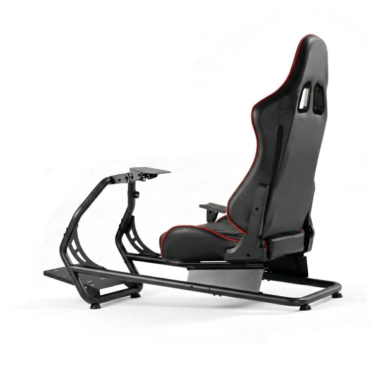 Racestoel Cockpitsimulator - Volledig Verstelbaar - Blauwe Details