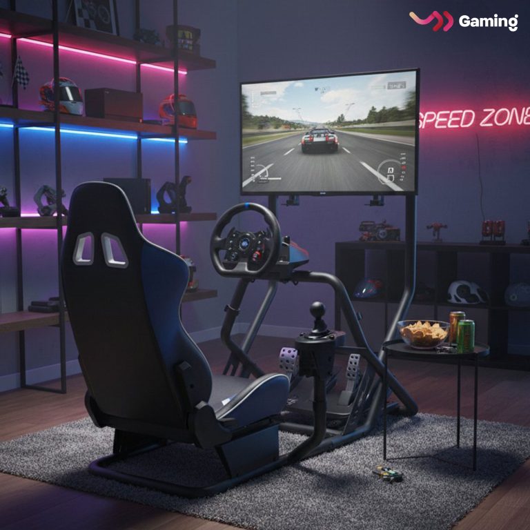 VDD Gaming Grand ONE - Complete Racing Cockpit Simulator - Blauw - alternatieve afbeelding