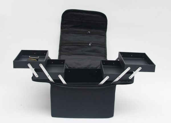VDD Beauty Case - Make Up Visagie Koffer - Nagel Koffer - Uitklapbaar - Zwart - Meubel Plein