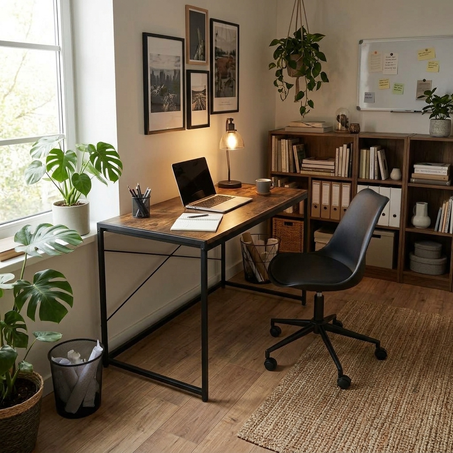 VDD - Bureautafel - Vintage Bruin - 100 x 45 x 75 cm - Desk - Computertafel - Laptoptafel - Bureau Zwart en Vintage Bruin - Computerbureau - Computerbureau - Meubel-Plein VDD - Bureautafel - Vintage Bruin - 100 x 45 x 75 cm - Desk - Computertafel - Laptoptafel - Bureau Zwart en Vintage Bruin - Computerbureau - Computerbureau - Meubel-Plein