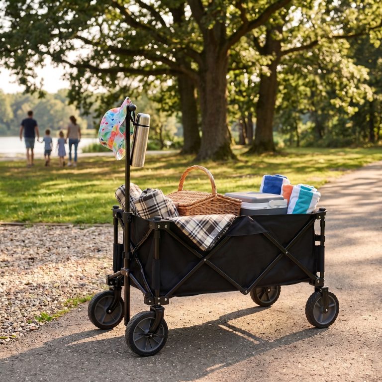 Bolderkar opvouwbaar - draaibare massieve wielen - bodemplaat - stevig frame - 80 kg belastbaar - alternatieve afbeelding