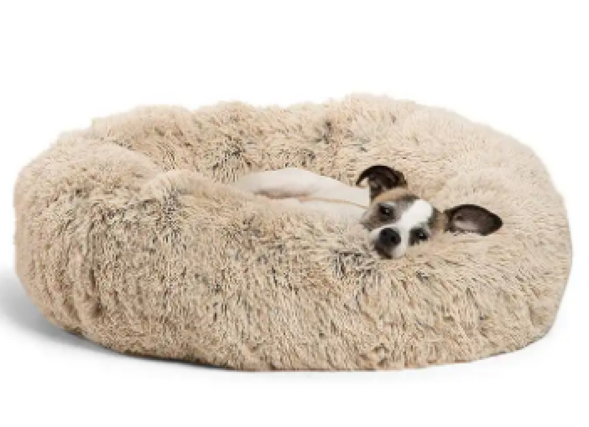 Hondenmand - hondenbed - donut hondenmand - 80cm - beige - alternatieve afbeelding