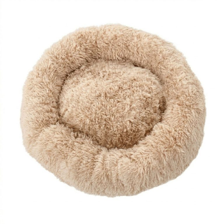 VDD Hondenmand - Donut Hondenkussen - Ergonomisch - ⌀ 100 cm - Beige
