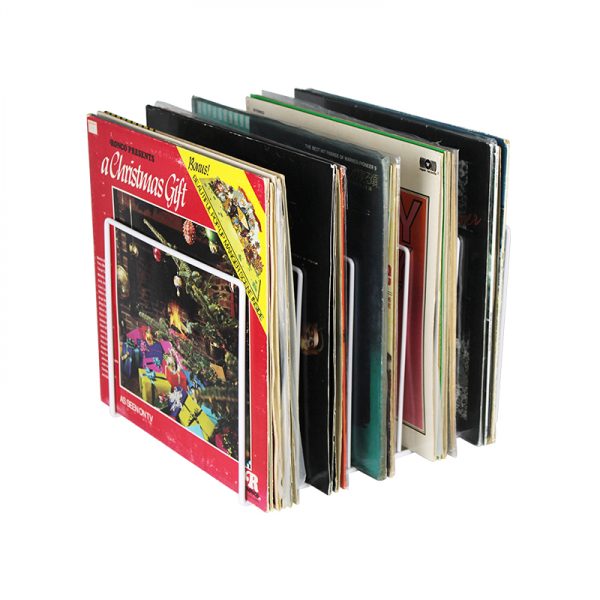 LP vinyl design platen opbergrek - platenrek voor opbergen 50 tot 60 vinyl LP platen - wit - Meubel Plein