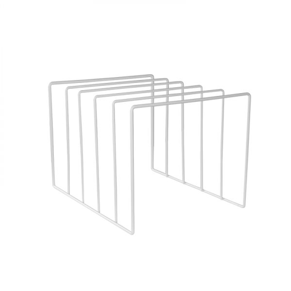LP vinyl design platen opbergrek - platenrek voor opbergen 50 tot 60 vinyl LP platen - wit - Meubel Plein