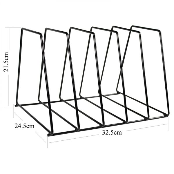 Vinyl platen opbergrek retro - bladerrek voor opbergen tot 50 vinyl lp platen - zwart - Meubel Plein