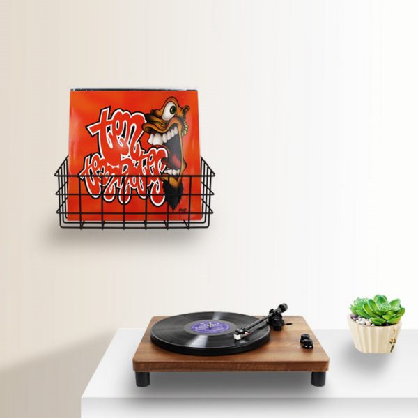 Lp vinyl platen opbergrek - wandrek opbergen lp vinyl platen tegen de muur - 2 stuks - Meubel Plein