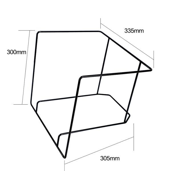 VDD Opbergsysteem - LP Opbergrek - LP Kast - LP Rek - Vinyl Rek - Metaal - Zwart - Meubel Plein