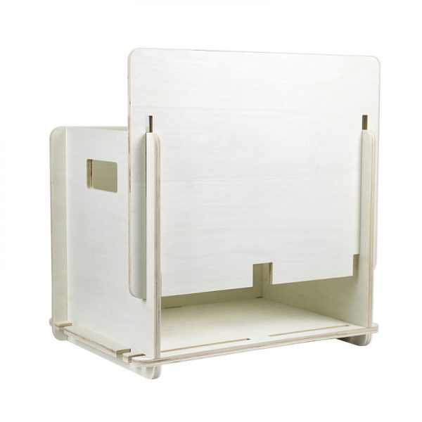 Vinyl lp platen opbergkist - opbergen platen in lp vinyl opbergkrat - hout - wit - Meubel Plein