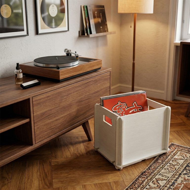 VDD Vinyl Opbergkist - Geschikt voor 40 tot 50 12 inch LP's - Hout - alternatieve afbeelding