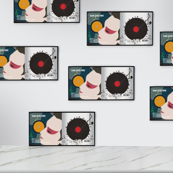Lp Vinyl platen wissellijst - inlijsten lp vinyl elpee platen 12 inch - lijst voor 2 stuks - Meubel Plein