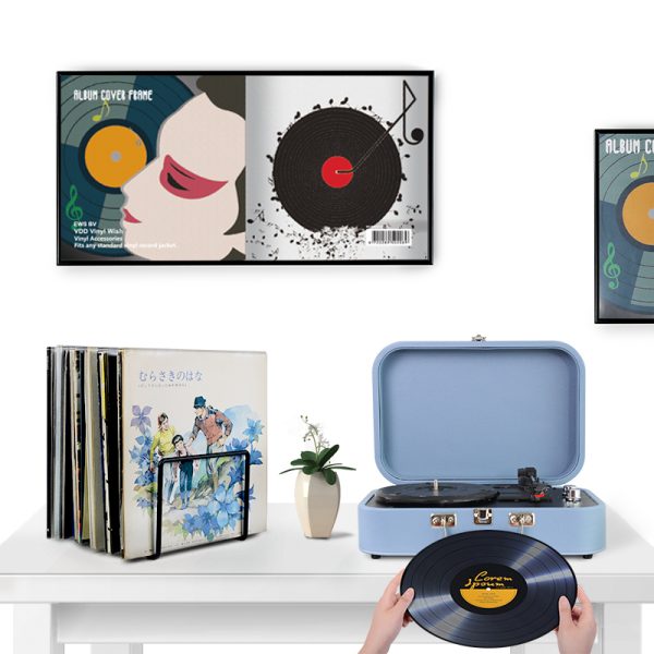Lp Vinyl platen wissellijst - inlijsten lp vinyl elpee platen 12 inch - lijst voor 2 stuks - Meubel Plein