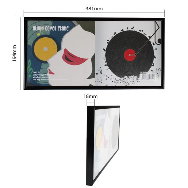 Lp vinyl platen wissellijst voor 7 inch singles - inlijsten lp vinyl elpee single platen 7 inch - lijst voor 2 stuks - Meubel Plein