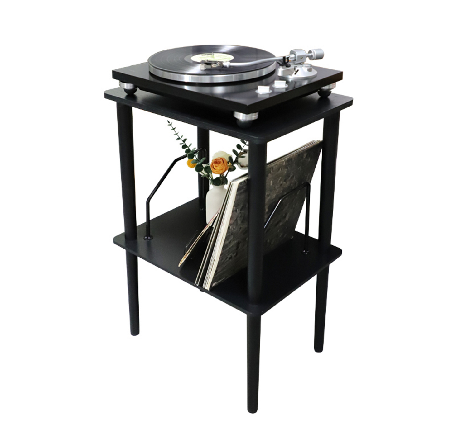 Platenspeler opbergkast - opbergen platenspeler lp vinyl platen - alternatieve afbeelding