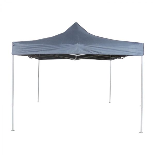 Partytent easy up 3 x 3 - vouwbaar frame - 420D Oxford antraciet tentdoek met PVC coating - Meubel Plein