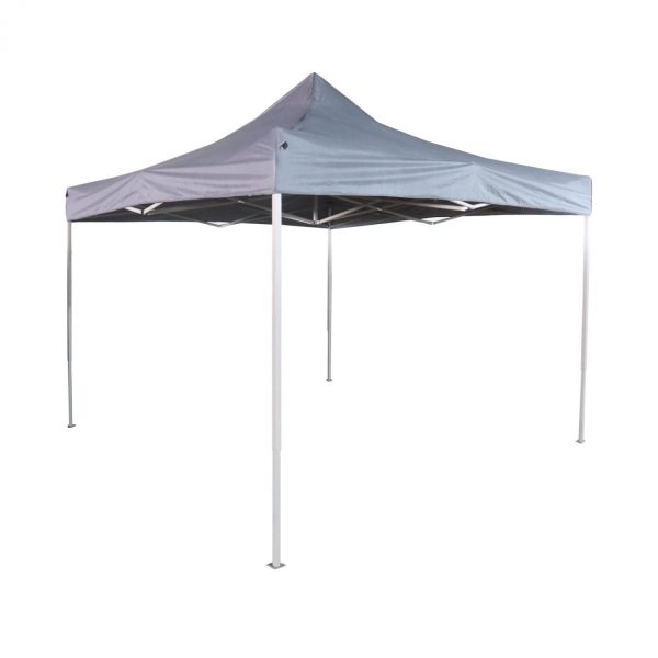 Partytent easy up 3 x 3 - vouwbaar frame - 420D Oxford antraciet tentdoek met PVC coating - Meubel Plein