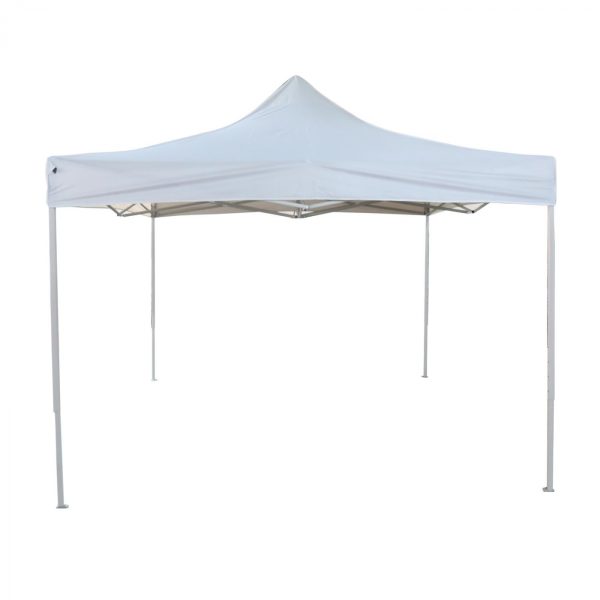 Partytent easy-up 3 x 3 - harmonica frame - 420D Oxford wit tentdoek met PVC coating - Meubel Plein