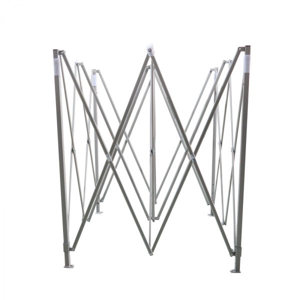 Partytent easy-up 3 x 3 - harmonica frame - 420D Oxford wit tentdoek met PVC coating - Meubel Plein