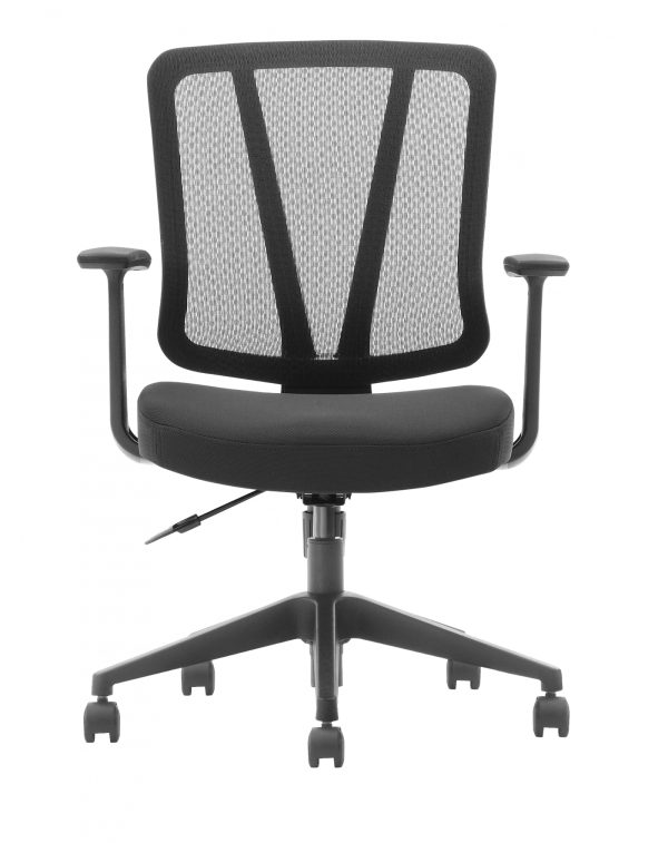 Bureaustoel Denver classic - ergonomisch verstelbaar - mesh stof - zwart - Meubel Plein